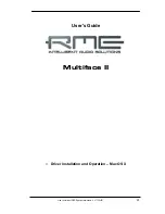 Предварительный просмотр 25 страницы RME Audio DSP Multiface User Manual