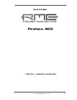 Предварительный просмотр 37 страницы RME Audio Fireface 400 User Manual