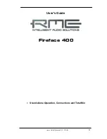 Предварительный просмотр 51 страницы RME Audio Fireface 400 User Manual