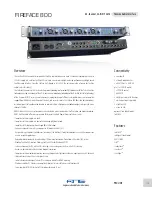 Предварительный просмотр 1 страницы RME Audio Fireface 800 Specifications