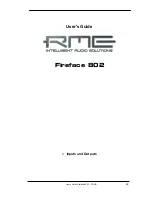 Preview for 39 page of RME Audio Fireface 802 User Manual