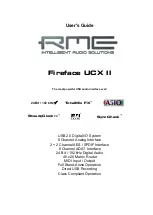 RME Audio Fireface UCX II User Manual предпросмотр