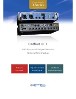 RME Audio Fireface UCX Specifications предпросмотр