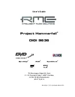 Preview for 1 page of RME Audio Hammerfall DIGI 9636 User Manual