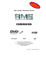 Предварительный просмотр 1 страницы RME Audio Hammerfall DIGI9636 User Manual