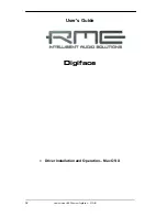 Предварительный просмотр 32 страницы RME Audio Hammerfall Digiface User Manual