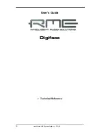 Предварительный просмотр 70 страницы RME Audio Hammerfall Digiface User Manual