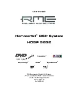 RME Audio Hammerfall HDSP 9652 User Manual preview