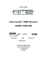 RME Audio Hammerfall HDSP AES-32 User Manual предпросмотр