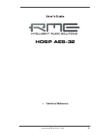 Preview for 69 page of RME Audio Hammerfall HDSP AES-32 User Manual