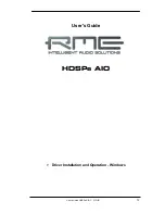 Preview for 13 page of RME Audio Hammerfall HDSPe AIO User Manual