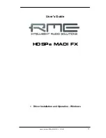 Предварительный просмотр 11 страницы RME Audio Hammerfall HDSPe MADI FX User Manual