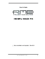 Предварительный просмотр 27 страницы RME Audio Hammerfall HDSPe MADI FX User Manual