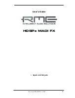 Предварительный просмотр 35 страницы RME Audio Hammerfall HDSPe MADI FX User Manual