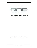 Предварительный просмотр 27 страницы RME Audio Hammerfall HDSPe MADIface User Manual