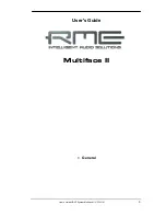 Preview for 5 page of RME Audio Hammerfall Multiface II User Manual