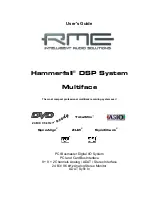 Предварительный просмотр 1 страницы RME Audio Hammerfall Multiface User Manual