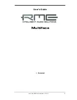 Предварительный просмотр 5 страницы RME Audio Hammerfall Multiface User Manual