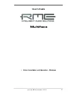 Предварительный просмотр 13 страницы RME Audio Hammerfall Multiface User Manual