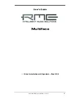 Предварительный просмотр 31 страницы RME Audio Hammerfall Multiface User Manual