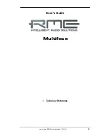 Предварительный просмотр 69 страницы RME Audio Hammerfall Multiface User Manual