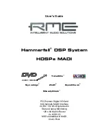 RME Audio HDSPe MAD User Manual предпросмотр