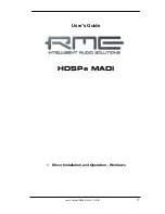 Предварительный просмотр 11 страницы RME Audio HDSPe MAD User Manual