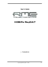 Preview for 33 page of RME Audio HDSPe RayDAT User Manual