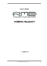 Preview for 39 page of RME Audio HDSPe RayDAT User Manual