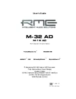 RME Audio M-16 AD User Manual предпросмотр