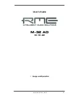 Preview for 13 page of RME Audio M-16 AD User Manual