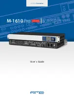 Preview for 1 page of RME Audio M-1610 Pro User Manual