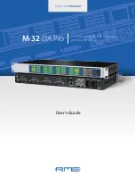 RME Audio M-32 MIDI DA Pro User Manual preview