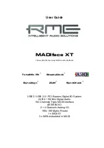 RME Audio MADIface XT User Manual предпросмотр