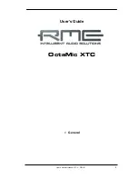 Preview for 5 page of RME Audio OctaMic XTC User Manual