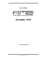 Preview for 27 page of RME Audio OctaMic XTC User Manual