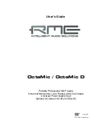 RME Audio OctaMic User Manual preview