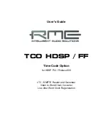 Предварительный просмотр 1 страницы RME Audio TCO FF User Manual