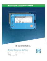 Preview for 1 page of RMG ERZ2000-DI Series Operating Manual