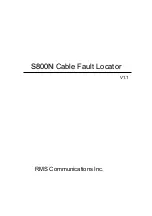 RMS Communications S800N User Manual preview