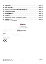 Preview for 2 page of RNA SRC-N 100-2 Operating Instructions Manual