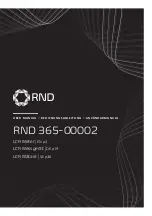 RND 365-00002 User Manual preview