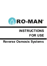 Ro-Man 200 GPD Instructions For Use Manual предпросмотр