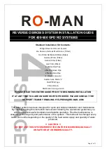 Ro-Man 400-600 GPD RO Entire Manual предпросмотр