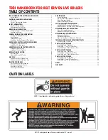 Preview for 2 page of Roach Conveyors 251CALR Owner'S Manual