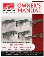 Roach Conveyors 450BOS Owner'S Manual preview