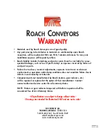 Предварительный просмотр 40 страницы Roach Conveyors 450BOS Owner'S Manual