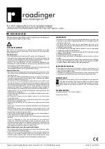 Preview for 1 page of Roadinger 31005163 User Manual