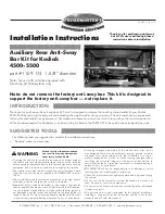 Preview for 1 page of Roadmaster 1109-174 Installation Instructions