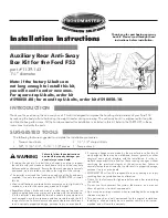 Roadmaster 1139-143 Installation Instructions preview